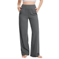 thumbnail image 1 of Pantalones Talovee de Pierna Ancha con Cintura Alta y Bolsillos XXL, 1 of 5