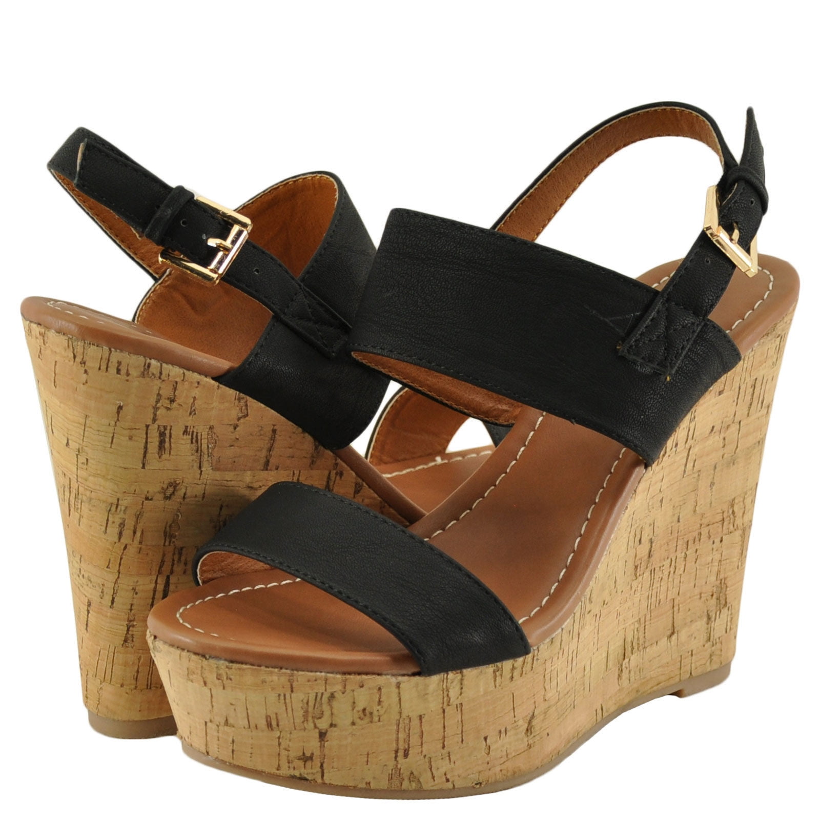 double strap platform sandals