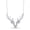 Silver, variant on AFFY 0.05 Carat (ctw) Round Cut Lab Created Moissanite Diamond Accent Deer Antler Pendant in 14K White Gold Over Sterling Silver, With 18" Chain