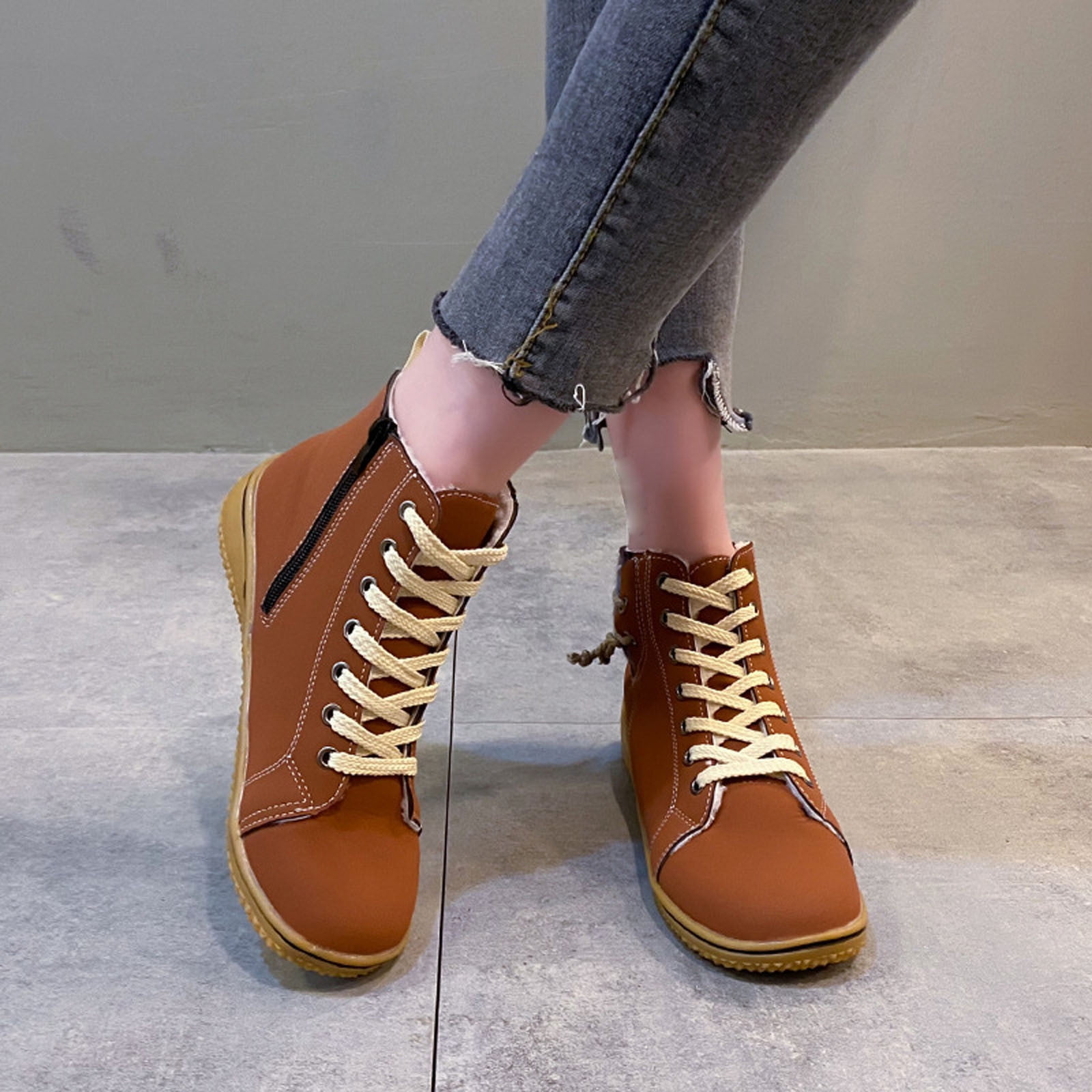 Summer Saving Clearance AXXD Low-heeled Ankle Boots,Thanksgiving Day Fall&Winter Over-the-Knee Boots Fall Boots For Women 2024 Mid-Calf Medium White Shoes For Women Couples Shoes