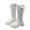 White, variant on Girls Knee High Boots Fashion Pearl Bow knot Chunky Low Heel Platform Riding Booties