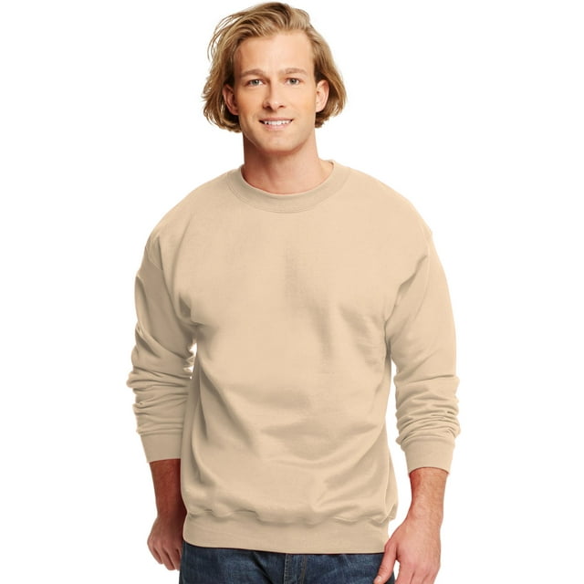 Hanes Chandail à Col Rond pour Adulte en Coton Ultime, S, Pebble