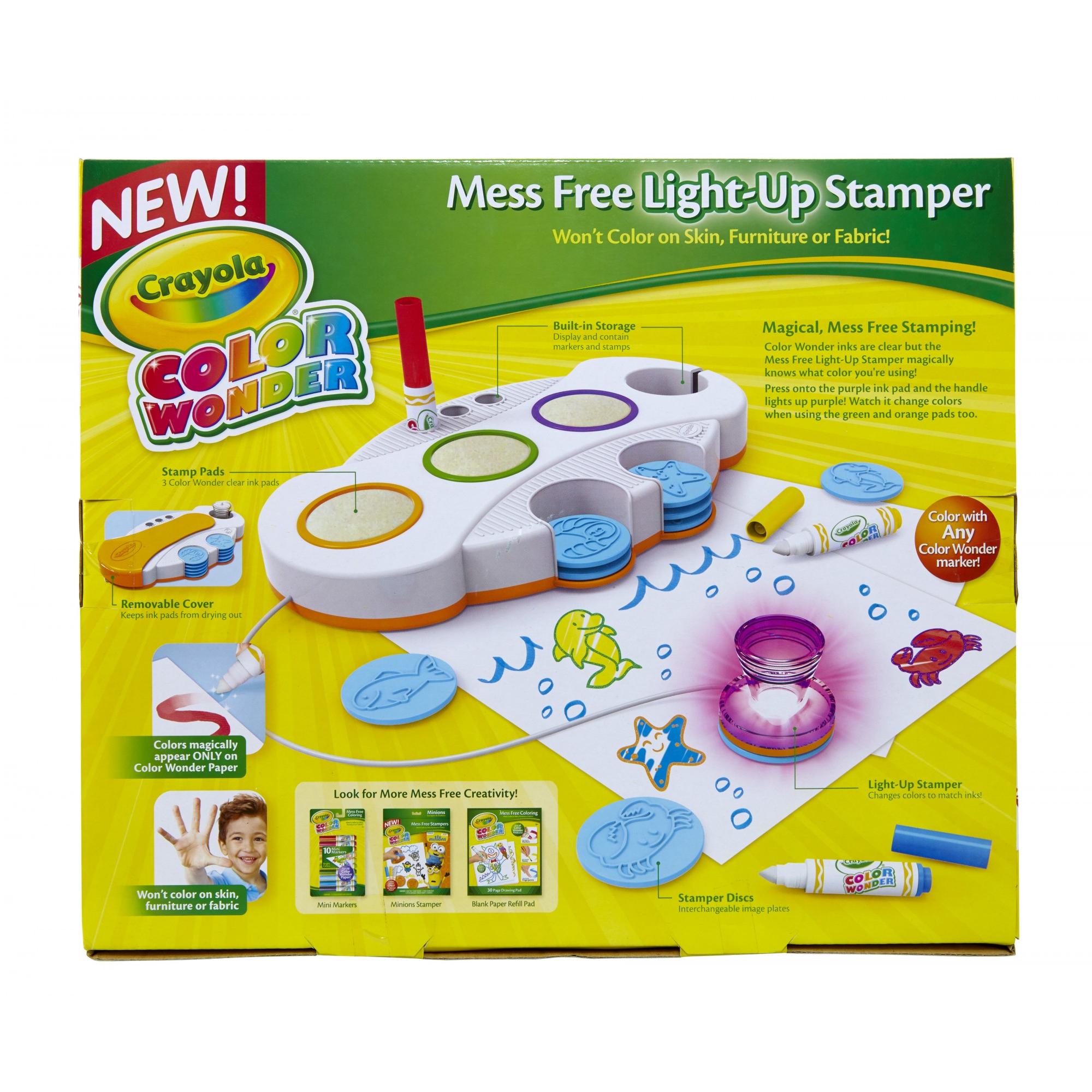 Crayola Color Wonder Magical Mess Free Light-Up Stamper, Includes paper, Mess Free Markers and 10 Stamps - image 3 of 6