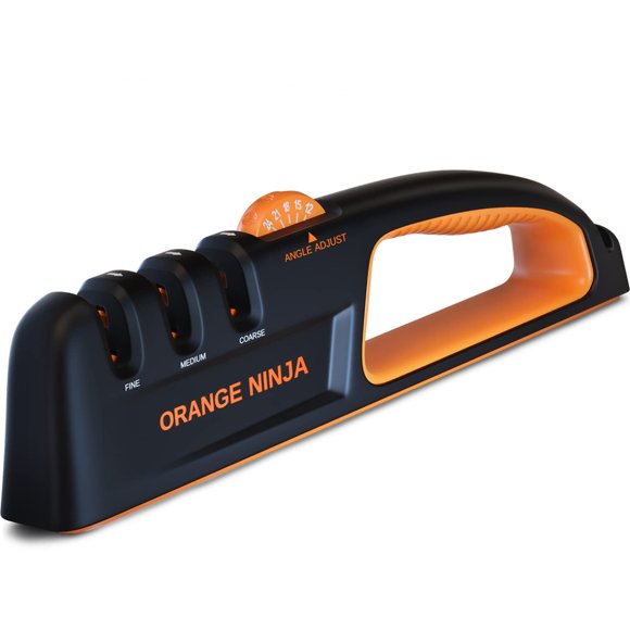 Afiladores de cuchillos Sharp Pebble 5 con ángulo ajustable, color naranja
