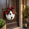 thumbnail image 6 of Clearance! Christmas Hanging Ornament Bell Pendant Christmas Decoration 14.6" Giant Metal Christmas Bell Hanging Ornament (White), 6 of 9