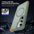 thumbnail image 7 of Magnetic Clear Case for Samsung Galaxy S24 Plus, Hybrid Protective Silicone Bumper, Slim Smooth Sleek Matte Frosted Case for Men Women for Samsung Galaxy S24 Plus, Green, 7 of 7