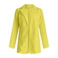 thumbnail image 5 of AWZXDE Blazer Décontracté à Manches Longues pour Femmes Sans Boutons Sans Poches Coupe Ajustée Veste de Bureau à la Mode pour Style Quotidien Intelligent Jaune,P, 5 of 5