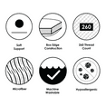 thumbnail image 2 of Microfiber Down Alternative Pillow - Standard Size Two Pack, 2 of 6