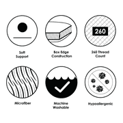Microfiber Down Alternative Pillow - Queen Size Two Pack