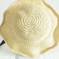 thumbnail image 6 of SPRING PARK Wide Brim Sunshade Foldable Solid Color Straw Hat Sun Hat Cap for Summer, 6 of 7