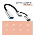 thumbnail image 7 of USB C Lightning Male to USB Female Adapter(2in1)Type C OTG 3.0 Cable Converter for iPhone 16 15 14 for iPad MacBook Thunderbolt Connector for Apple Camera Flash Drive Audio Compatible for Samsung S25, 7 of 7