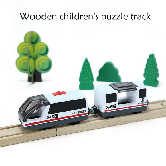 justharion Home Kindergarten Daycare Portable Children Train Toy Battery Powered Model Trains Railway Plaything Educational Toys 2-carriage