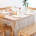 thumbnail image 6 of Guanhe 10Pcs Disposable Tablecloths Plastic, Square Round Table Thickened White Film Transparent Tablecloths 10 Sets, Suitable For Restaurants, Outdoor, Parties, 6 of 8