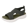 thumbnail image 3 of Womens Wedge Sandals Heels Classic Lightweight Wide Toe Box Low Wedge Heel Womens Slippers Size 7 Braided Espadrilles for Women Ankle Strap Beach Sandals Summer Shoes, 3 of 9
