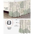 thumbnail image 3 of Sage Green Ocean Wrap Around Bed Skirts for Queen Bed 16" Drop,Bed Skirt with Adjustable Elastic Belt Dust Ruffle Bed Valance for Bedroom Hotel Coastal Grey Coral Starfish Shell Bed Frame Cover, 3 of 7