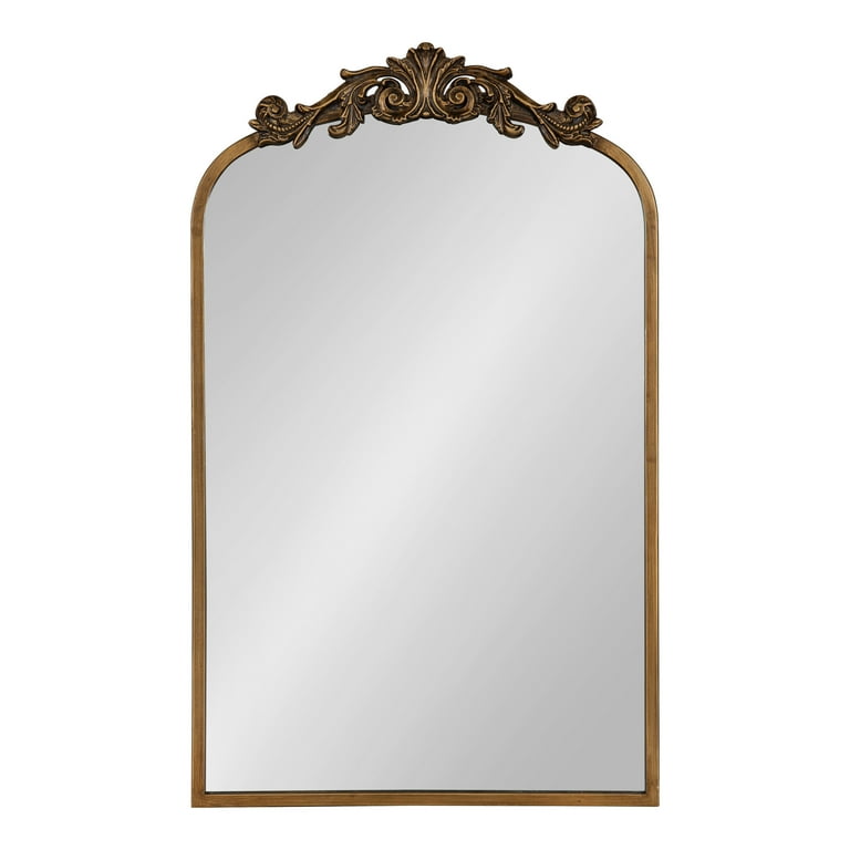  Kate and Laurel Arendahl Traditional Arch Mirror, 19 x 30.75,  Gold, Baroque Inspired Wall Decor : Everything Else