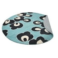 thumbnail image 4 of Rugsotic Carpets Hand Tufted Wool Eco-Friendly Area Rugs - 8'x8', Round, Blue, Modern Contemporary Design, High Pile Handmade Anti Skid Rugs for Living Room, Bed Room (K00718), 4 of 6