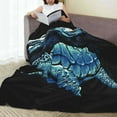 thumbnail image 6 of Zufioo Ocean Turtle Fleece Blanket Queen Size,Plush Bed Blanket,Ultra Soft Throw Blanket,Plush Fuzzy Cozy Blanket Perfect for Bed,Couch-50"x40", 6 of 7