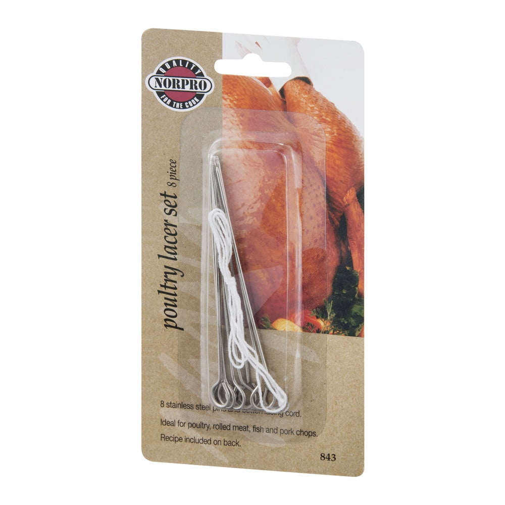 Norpro 843 Stainless Steel Poultry Lacers Set of 8 