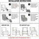 thumbnail image 4 of Paquete de 2 pantuflas elásticas para sillón orejero, funda para sillón en forma de T, pantuflas antideslizantes para sillón, adecuadas para sala de estar, hotel y dormitorio (blanco), 4 of 5