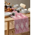 thumbnail image 6 of Pink Coastal Shell Table Runner Cotton Linen 60 Inch Holiday Dresser Scarves, Summer Ocean Beach Nautical Tablerunner for Kitchen Coffee Dining Bedroom Home Living Room Dinner Scarf Décor 13''x60'', 6 of 9