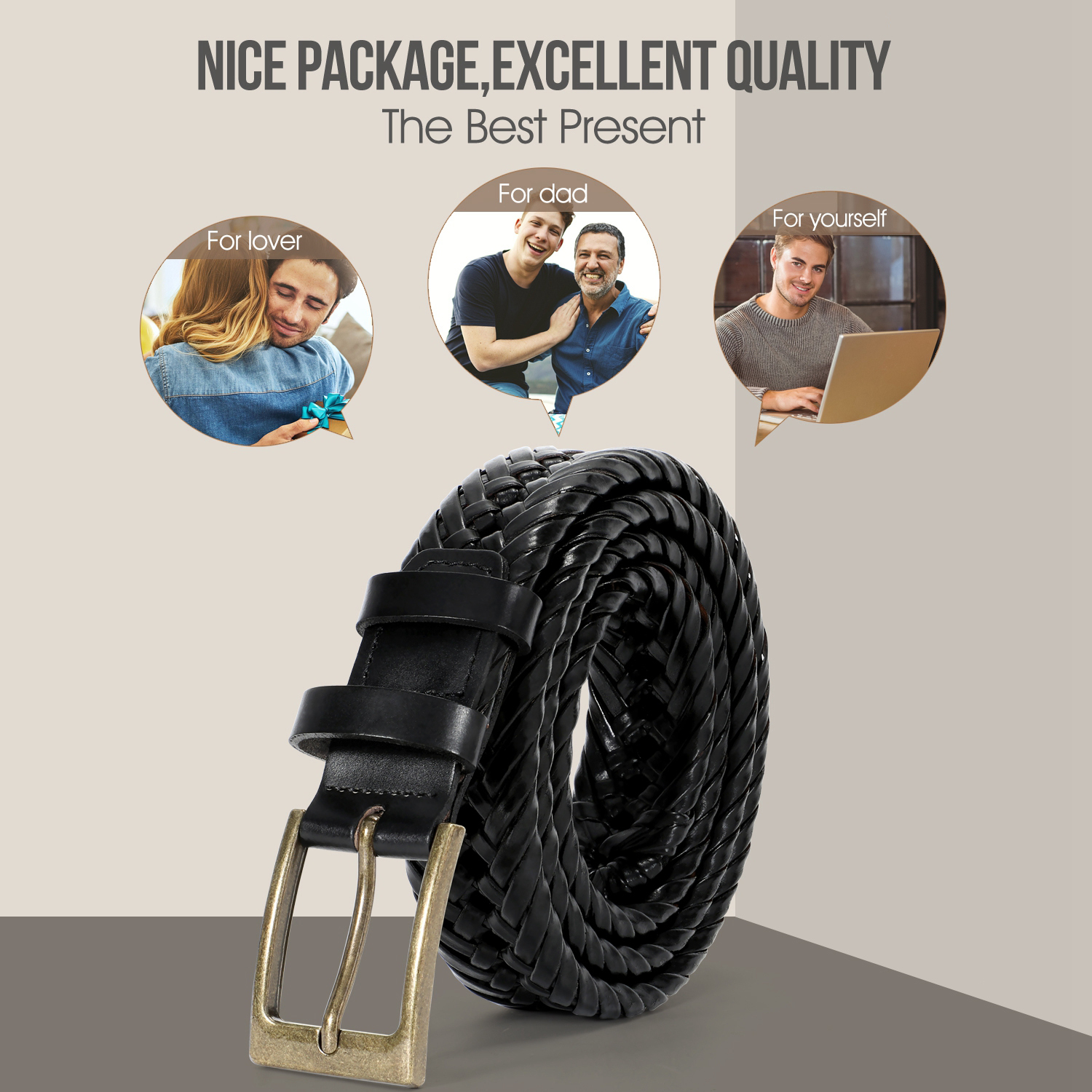Whippy Men's Braided Leather Belt photo 7
