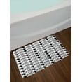 thumbnail image 2 of Cat Bath Mat, Monochrome Pattern with Hand Drawn Style Animal Characters Different Cute Mascots, Non-Slip Plush Mat Bathroom Kitchen Laundry Room Decor, 29.5 X 17.5 Inches, Black White, Ambesonne, 2 of 2