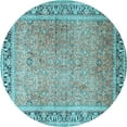 thumbnail image 1 of Ahgly Company Indoor Round Persian Light Blue Traditional Area Rugs, 6' Round, 1 of 4