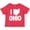 Red, variant on Inktastic I Love Ohio with State Silhouette Boys or Girls Toddler T-Shirt