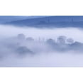 thumbnail image 2 of Delisle, Gilles 24x17 Gold Ornate Wood Framed with Double Matting Museum Art Print Titled - Italy, Tuscany, Pienza Morning fog over town, 2 of 4