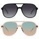 thumbnail image 1 of YDAOWKN Gafas de sol de aviador cuadradas retro para mujer y hombre, gafas de sol vintage de los años 70 con doble puente, 1 of 1