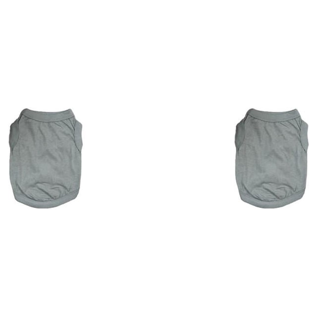Greeniant Ropa para cachorros Sin hebillas Suministros para mascotas Dulce regalo Primavera y verano Chaleco para perros Ropa de varios tamaños Gris claro SG 2Conjunto