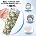 thumbnail image 3 of Picia Jungle Animals Pattern 40oz Ice Bully Insulated Tumbler with Handle, Double-Wall Stainless Steel Cup, Leak-Proof Lid and Straw, 3 of 8