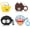 BN+WIN, variant on (4Pack) Case for AirPods 3rd Generation Earbuds (2022), Silicone Charging Case Protective Cover with Cute Cartoon Skin Design for AirPods 3, with Carabiner (B+W+F+A)