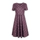 thumbnail image 1 of Qarigey Vestido de mujer Vestido de mamá de punto de manga corta de tela de alimentación de enfermería Prendas para la parte del cuerpo Fucsia S, 1 of 8