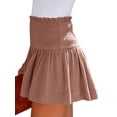 thumbnail image 4 of ZXSXSY Women Smocked Elastic High Waist Flowy Solid Color Shorts, 4 of 7