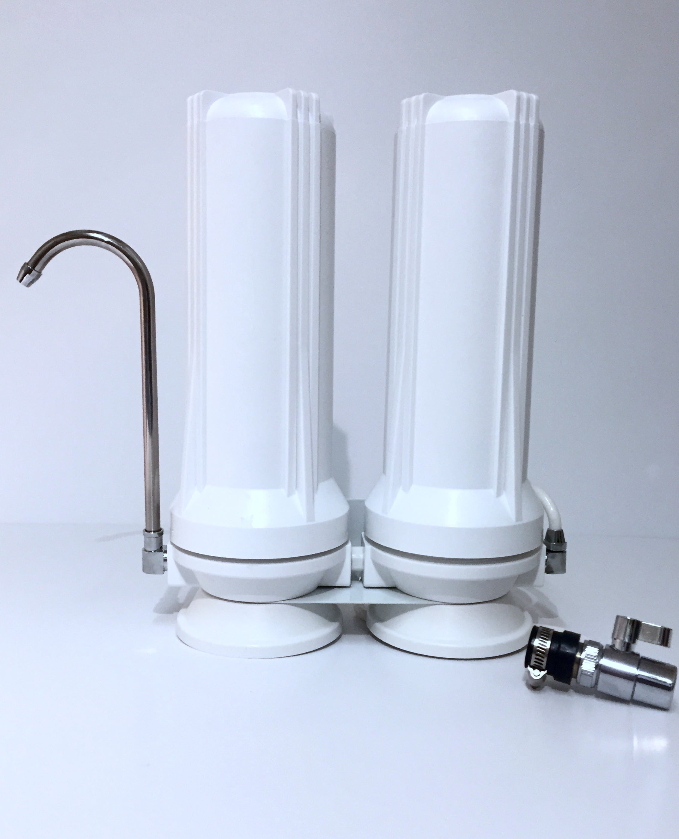 Countertop Water Filter 2 Stage Filtration Sediment & Carbon Filter