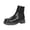 Black, variant on Women's Retro Mid Calf Boots with Comfortable Elastic Fit for Everyday Casual Wear and Work Environments Featuring Classic Solid Design,Color:Black,Size:8.5