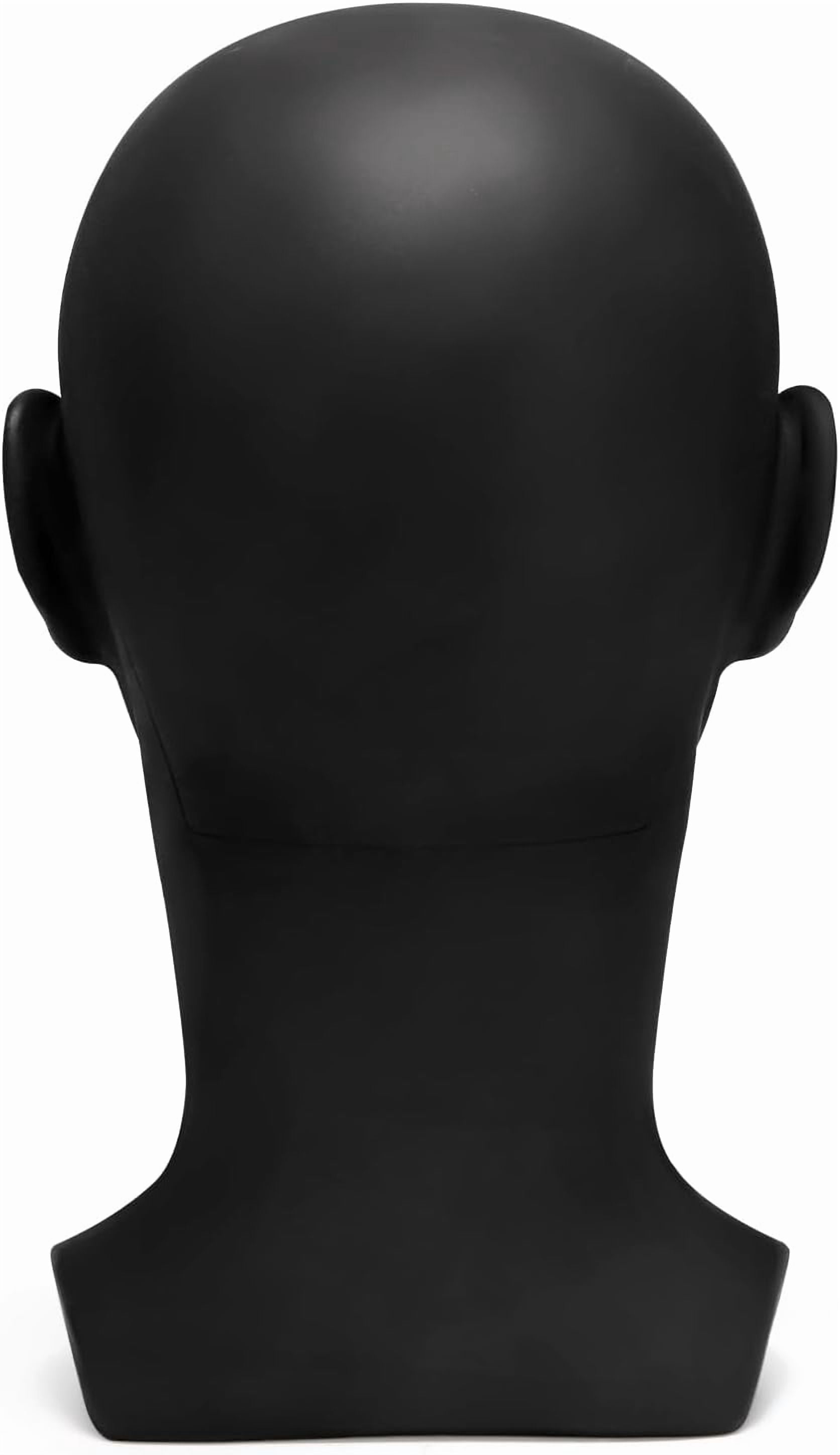 Male Mannequin Head for Hats, PVC Manikin Head with Mount Hole, Professional Display Styling Head for Wigs, Hats, Scarfs, Headphone, Sunglasses, Headdress