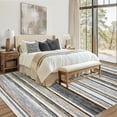 thumbnail image 4 of Garvee 10x13 Modern Striped Area Rug Machine Washable Rug for Living Room, Non-Slip Soft Low Pile Indoor Rugs Stain-Resistant Carpet for Bedroom Dining Room Home Decor, Gray, 4 of 8