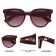 thumbnail image 4 of Gafas de sol SOJOS con estilo de ojo de gato redondeado SJ2175 para mujer, 4 of 5
