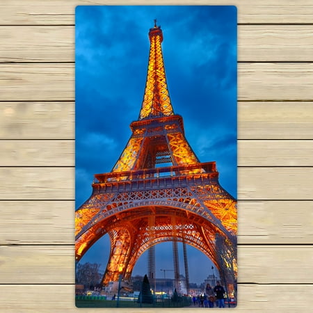 French Beach Towel - YKCG Closeup View Romantic City France Paris Tower Hand Towel Beach Towels Bath Shower Towel Bath Wrap For Home Outdoor Travel Use 30x56 inches