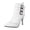 White, variant on Womens Ankle Boots Retro Wingtip Pointed Toe Kitten Heels Trendy Buckle Straps Side Zip up Short Booties Elegant Stilettos Dress Shoes