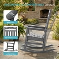 thumbnail image 5 of Outdoor Oversized Rocking Chair set of 2, HDPE High Back Patio Rocking Chairs, All Weather Lumber Porch Rockers for Outside, Classic Gray, 5 of 9