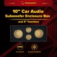 thumbnail image 2 of Q Power Car Audio Subwoofer Enclosure Box for 10 Inch Mids and 3 Inch Tweeters, 2 of 7