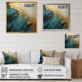 thumbnail image 4 of Designart "Fusion Of Gold And Blue Paint II" Abstract Painting Canvas Wall Art, 4 of 7