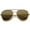 Gold / Brown, variant on sunglassLA Unisex Modern Fashion Flat Lens Full Metal Side Cover Frame Double Bridged Aviator Sunglasses (Silver / Smoke) - 60mm