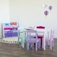 thumbnail image 5 of Humble Crew Forever Toddler Wood Table and 4 Chairs Set, White/Pink/Purple/Turquoise, 5 of 8