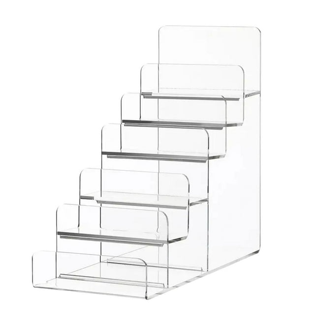tamizeot Acrylic Versatile Clear Acrylic Display Rack Organizer Cosmetics Handbags Wallets And Jewelry Items Showcase