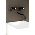 thumbnail image 4 of Kingston Brass KS115ORB Essex Adjustable Center Wall Mount Bathroom Faucet, Oil Rubbed Bronze, 4 of 8